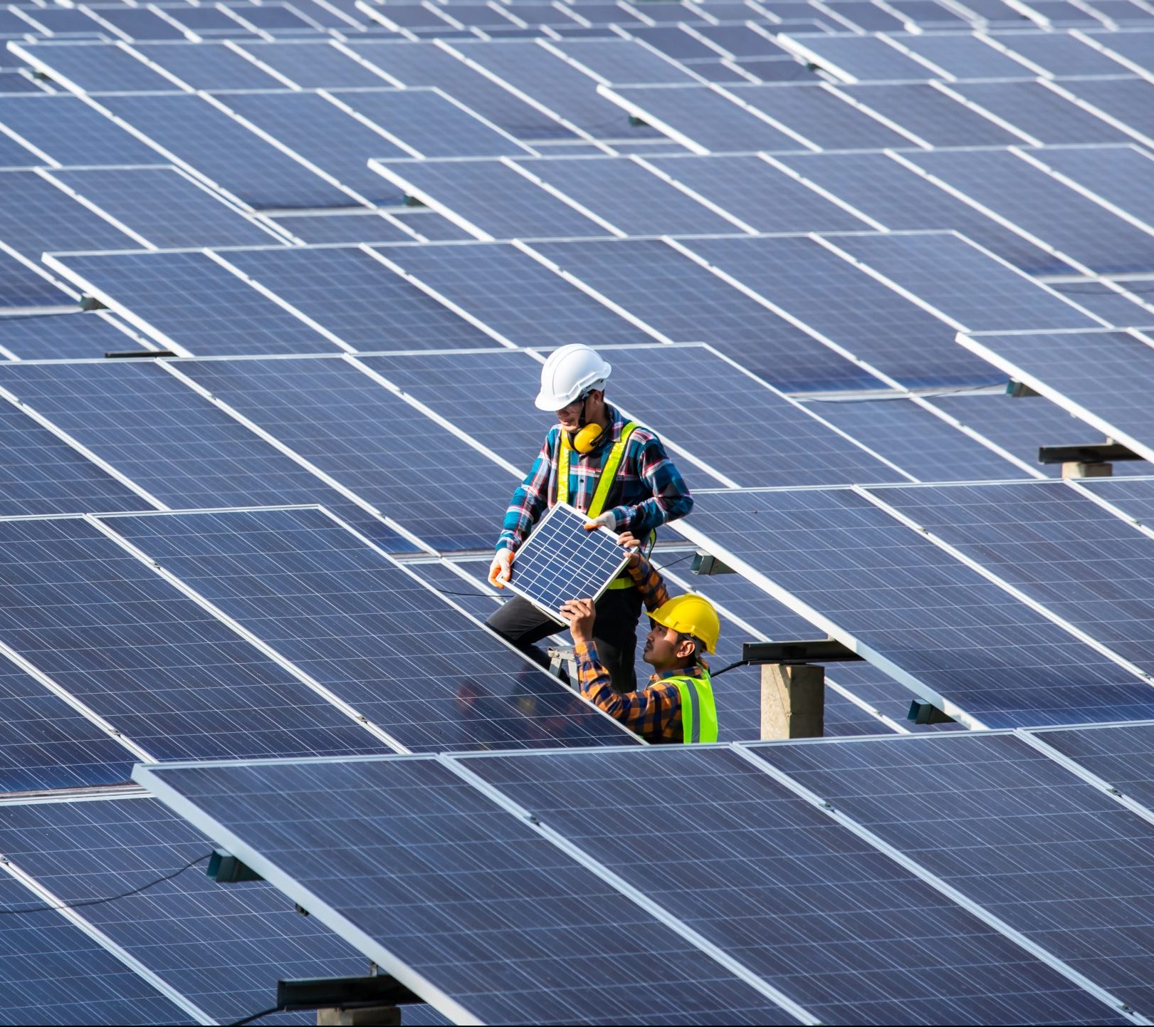 asian engineer working checking equipment solar power plant pure energy renewable energy scaled e1717103295777